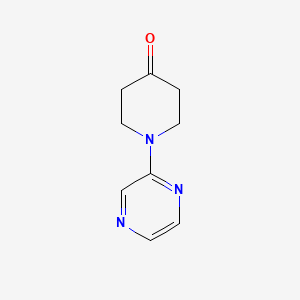molecular formula C9H11N3O B3375965 1-(Pyrazin-2-yl)piperidin-4-one CAS No. 116247-99-5