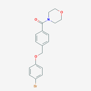 molecular formula C18H18BrNO3 B337597 4-{4-[(4-Bromophenoxy)methyl]benzoyl}morpholine 