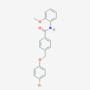 molecular formula C21H18BrNO3 B337598 4-[(4-bromophenoxy)methyl]-N-(2-methoxyphenyl)benzamide 