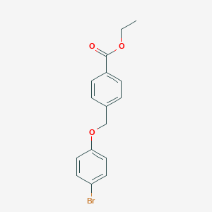 molecular formula C16H15BrO3 B337599 Ethyl 4-[(4-bromophenoxy)methyl]benzoate 