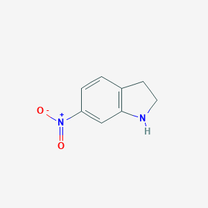 molecular formula C8H8N2O2 B033760 6-硝基吲哚啉 CAS No. 19727-83-4