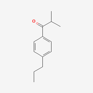 molecular formula C13H18O B3376001 2-Methyl-1-(4-propylphenyl)propan-1-one CAS No. 116706-95-7