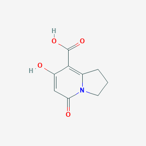 molecular formula C9H9NO4 B3376006 7-羟基-5-氧代-1,2,3,5-四氢吲哚并嗪-8-羧酸 CAS No. 116993-46-5