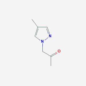 molecular formula C7H10N2O B3376025 1-(4-methyl-1H-pyrazol-1-yl)acetone CAS No. 1170037-69-0