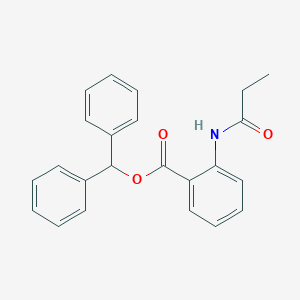 molecular formula C23H21NO3 B337603 Benzhydryl 2-(propionylamino)benzoate 
