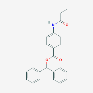 molecular formula C23H21NO3 B337604 Benzhydryl 4-(propionylamino)benzoate 
