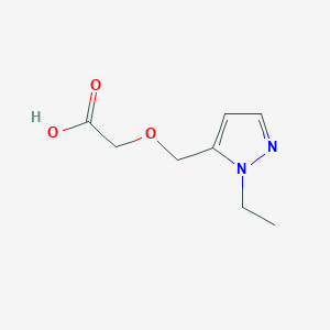 molecular formula C8H12N2O3 B3376058 [(1-ethyl-1H-pyrazol-5-yl)methoxy]acetic acid CAS No. 1170618-15-1