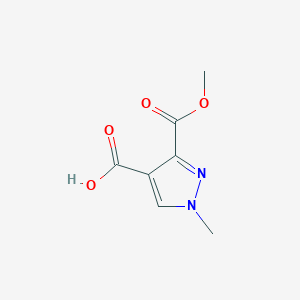 molecular formula C7H8N2O4 B3376066 3-(methoxycarbonyl)-1-methyl-1H-pyrazole-4-carboxylic acid CAS No. 1170923-24-6