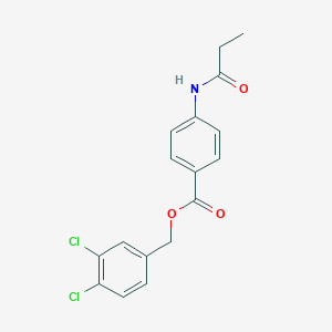 molecular formula C17H15Cl2NO3 B337609 3,4-Dichlorobenzyl 4-(propionylamino)benzoate 