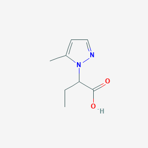molecular formula C8H12N2O2 B3376097 2-(5-methyl-1H-pyrazol-1-yl)butanoic acid CAS No. 1171926-02-5