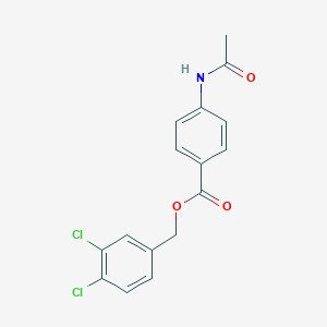 molecular formula C16H13Cl2NO3 B337611 3,4-Dichlorobenzyl 4-(acetylamino)benzoate 