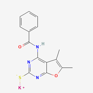 molecular formula C15H12KN3O2S B3376110 Potassium {4-benzamido-5,6-dimethylfuro[2,3-d]pyrimidin-2-yl}sulfanide CAS No. 1172003-50-7