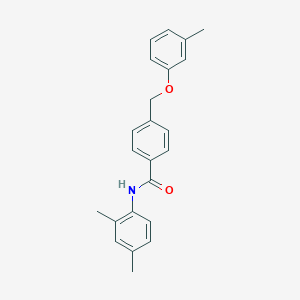 molecular formula C23H23NO2 B337615 N-(2,4-dimethylphenyl)-4-[(3-methylphenoxy)methyl]benzamide 