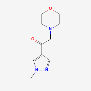 molecular formula C10H15N3O2 B3376151 1-(1-Methylpyrazol-4-yl)-2-morpholin-4-ylethan-1-one CAS No. 1172536-76-3