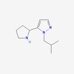 molecular formula C11H19N3 B3376159 1-Isobutyl-5-(pyrrolidin-2-yl)-1H-pyrazole CAS No. 1172803-65-4