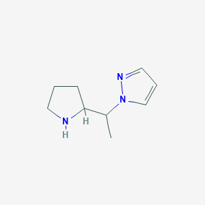 1-(1-(Pyrrolidin-2-yl)ethyl)-1H-pyrazole