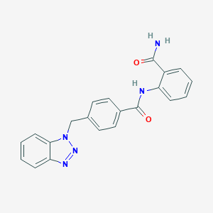 molecular formula C21H17N5O2 B337617 2-[[4-(Benzotriazol-1-ylmethyl)benzoyl]amino]benzamide 