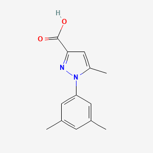 molecular formula C13H14N2O2 B3376213 1-(3,5-dimethylphenyl)-5-methyl-1H-pyrazole-3-carboxylic acid CAS No. 1175825-50-9