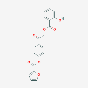 molecular formula C20H14O7 B337624 4-{2-[(2-Hydroxybenzoyl)oxy]acetyl}phenyl 2-furoate 