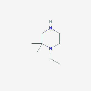 molecular formula C8H18N2 B3376240 1-Ethyl-2,2-dimethylpiperazine CAS No. 1177279-31-0