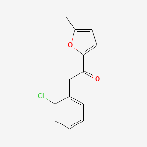 molecular formula C13H11ClO2 B3376250 2-(2-Chlorophenyl)-1-(5-methylfuran-2-yl)ethan-1-one CAS No. 1179082-20-2