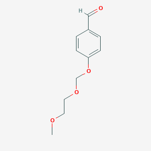molecular formula C11H14O4 B3376258 Benzaldehyde, 4-[(2-methoxyethoxy)methoxy]- CAS No. 117942-41-3