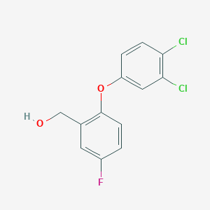 molecular formula C13H9Cl2FO2 B3376260 [2-(3,4-Dichlorophenoxy)-5-fluorophenyl]methanol CAS No. 1179661-05-2