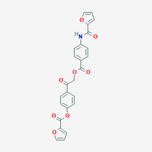 molecular formula C25H17NO8 B337628 4-(2-{[4-(2-Furoylamino)benzoyl]oxy}acetyl)phenyl 2-furoate 