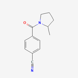 molecular formula C13H14N2O B3376293 4-(2-Methylpyrrolidine-1-carbonyl)benzonitrile CAS No. 1182882-36-5