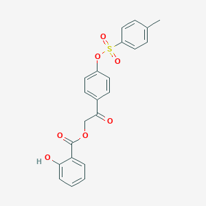molecular formula C22H18O7S B337631 2-(4-{[(4-Methylphenyl)sulfonyl]oxy}phenyl)-2-oxoethyl salicylate 
