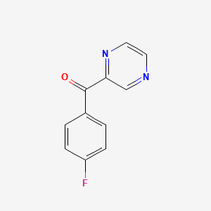 molecular formula C11H7FN2O B3376338 2-(4-Fluorobenzoyl)pyrazine CAS No. 118543-82-1