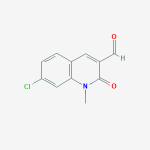 molecular formula C11H8ClNO2 B3376355 7-Chloro-1-methyl-2-oxo-1,2-dihydroquinoline-3-carbaldehyde CAS No. 118672-71-2