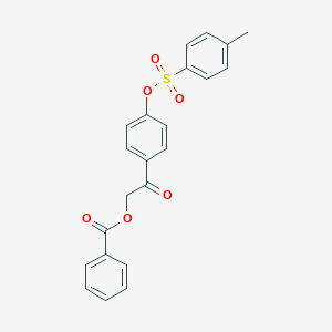 molecular formula C22H18O6S B337636 2-(4-{[(4-Methylphenyl)sulfonyl]oxy}phenyl)-2-oxoethyl benzoate 