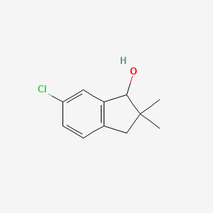 molecular formula C11H13ClO B3376368 6-chloro-2,2-dimethyl-2,3-dihydro-1H-inden-1-ol CAS No. 1188144-98-0