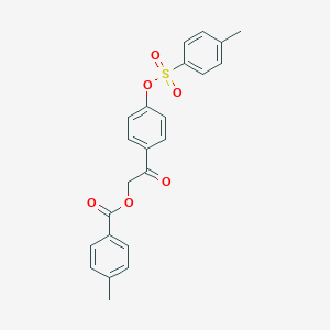 molecular formula C23H20O6S B337637 2-(4-{[(4-Methylphenyl)sulfonyl]oxy}phenyl)-2-oxoethyl 4-methylbenzoate 