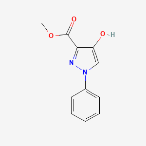 molecular formula C11H10N2O3 B3376378 methyl 4-hydroxy-1-phenyl-1H-pyrazole-3-carboxylate CAS No. 118995-01-0
