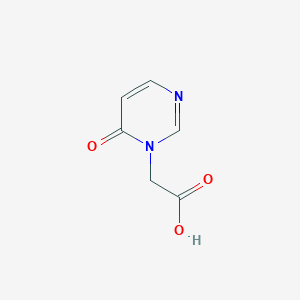 molecular formula C6H6N2O3 B3376381 2-(6-Oxo-1,6-dihydropyrimidin-1-yl)acetic acid CAS No. 1190392-07-4