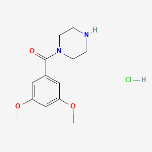 molecular formula C13H19ClN2O3 B3376382 1-(3,5-Dimethoxybenzoyl)piperazine hydrochloride CAS No. 119049-62-6