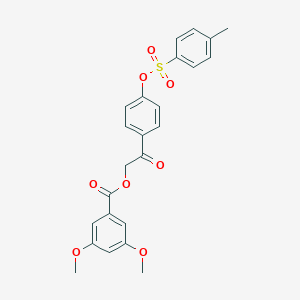 molecular formula C24H22O8S B337642 2-(4-{[(4-Methylphenyl)sulfonyl]oxy}phenyl)-2-oxoethyl 3,5-dimethoxybenzoate 