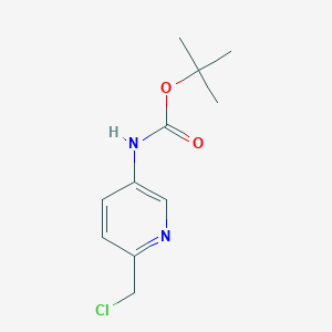 molecular formula C11H15ClN2O2 B3376428 Tert-butyl 6-(chloromethyl)pyridin-3-ylcarbamate CAS No. 1196157-44-4