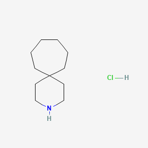 molecular formula C11H22ClN B3376436 3-Azaspiro[5.6]dodecane hydrochloride CAS No. 1197-83-7