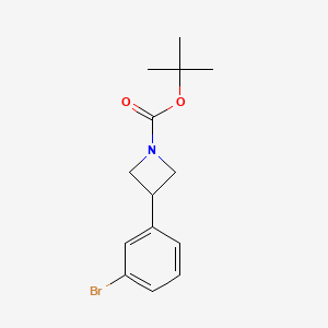 molecular formula C14H18BrNO2 B3376469 tert-Butyl 3-(3-bromophenyl)azetidine-1-carboxylate CAS No. 1203681-54-2