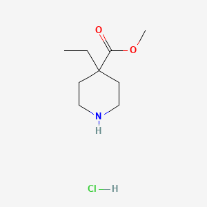 molecular formula C9H18ClNO2 B3376493 Methyl 4-ethylpiperidine-4-carboxylate hydrochloride CAS No. 1205749-08-1