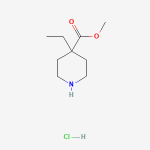 molecular formula C9H18ClNO2 B3376493 盐酸4-乙基哌啶-4-甲酸甲酯 CAS No. 1205749-08-1