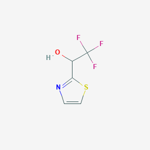 molecular formula C5H4F3NOS B3376501 2,2,2-Trifluoro-1-(thiazol-2-yl)ethanol CAS No. 1206673-52-0