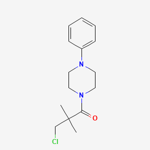 molecular formula C15H21ClN2O B3376546 3-Chloro-2,2-dimethyl-1-(4-phenylpiperazin-1-yl)propan-1-one CAS No. 1211489-57-4