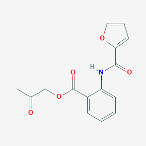 molecular formula C15H13NO5 B337655 2-Oxopropyl 2-(2-furoylamino)benzoate 