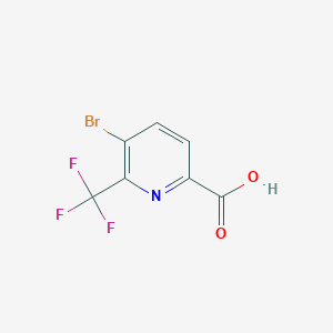 molecular formula C7H3BrF3NO2 B3376559 5-Bromo-6-(trifluoromethyl)picolinic acid CAS No. 1211541-06-8