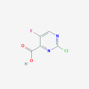 molecular formula C5H2ClFN2O2 B3376567 2-Chloro-5-fluoropyrimidine-4-carboxylic acid CAS No. 1211588-45-2