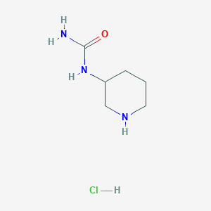 molecular formula C6H14ClN3O B3376581 (Piperidin-3-yl)urea hydrochloride CAS No. 1211697-62-9